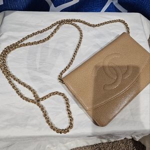 CHANEL 1996-1997 Timeless WOC Beige Caviar